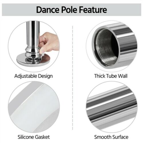 Adjustable Dancing Pole Spinning Static Removable Dance Pole 45mm 9ft - Choicex store