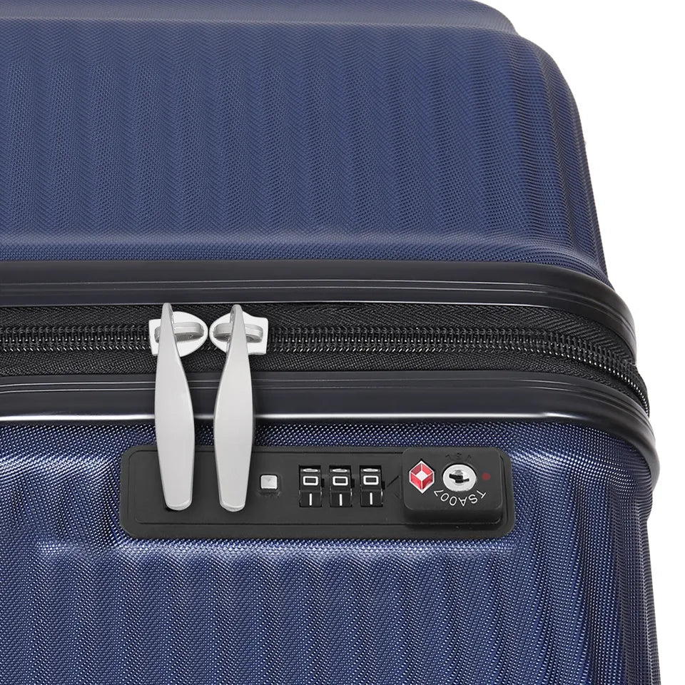 Deluxe 3-Piece Suitcase Set with Spinner Wheels