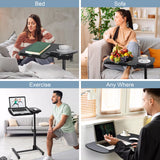 Versatile Height Adjustable Rolling Laptop Desk