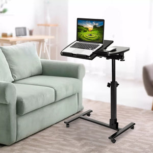 Versatile Height Adjustable Rolling Laptop Desk