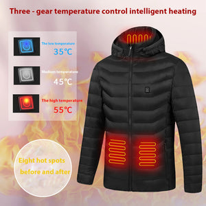 Electric Heated Jacket Unisex Waterproof Rechargeable Heated Jacket