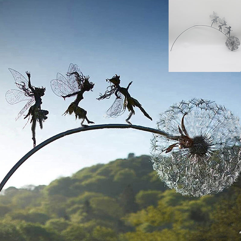 Fairy Garden Sculptures And Dandelions Dance Together - Choicex store