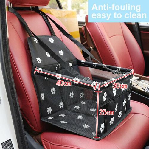 Adjustable Pet Car Seat Booster | Waterproof | Front Pockets