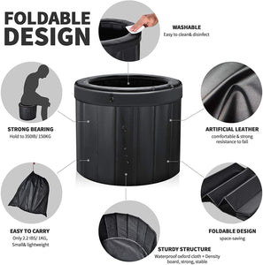 Portable Foldable Toilet For Camping & Hiking - Camp Toilet For Travel