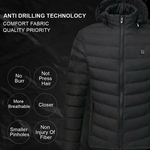 Electric Heated Jacket Unisex Waterproof Rechargeable Heated Jacket