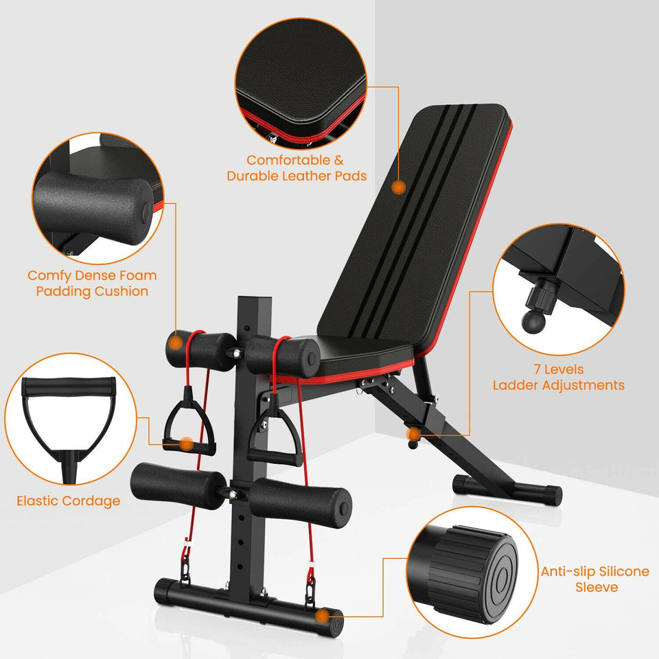 Adjustable Workout Bench |  Weight Bench Set to Maximize Home Exercise