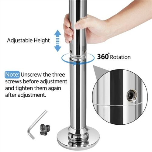 Adjustable Dancing Pole Spinning Static Removable Dance Pole 45mm 9ft - Choicex store