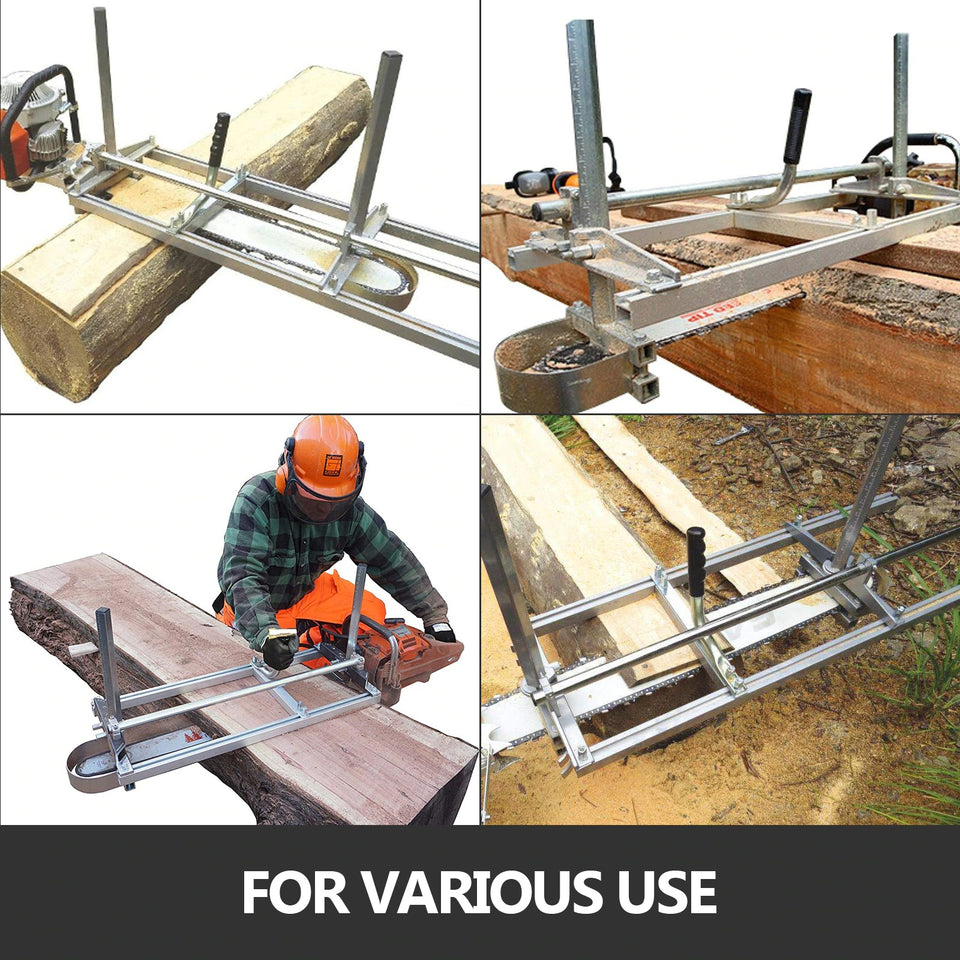 48" Portable Chainsaw Sawmill Aluminum Steel Wood Lumber Cutting